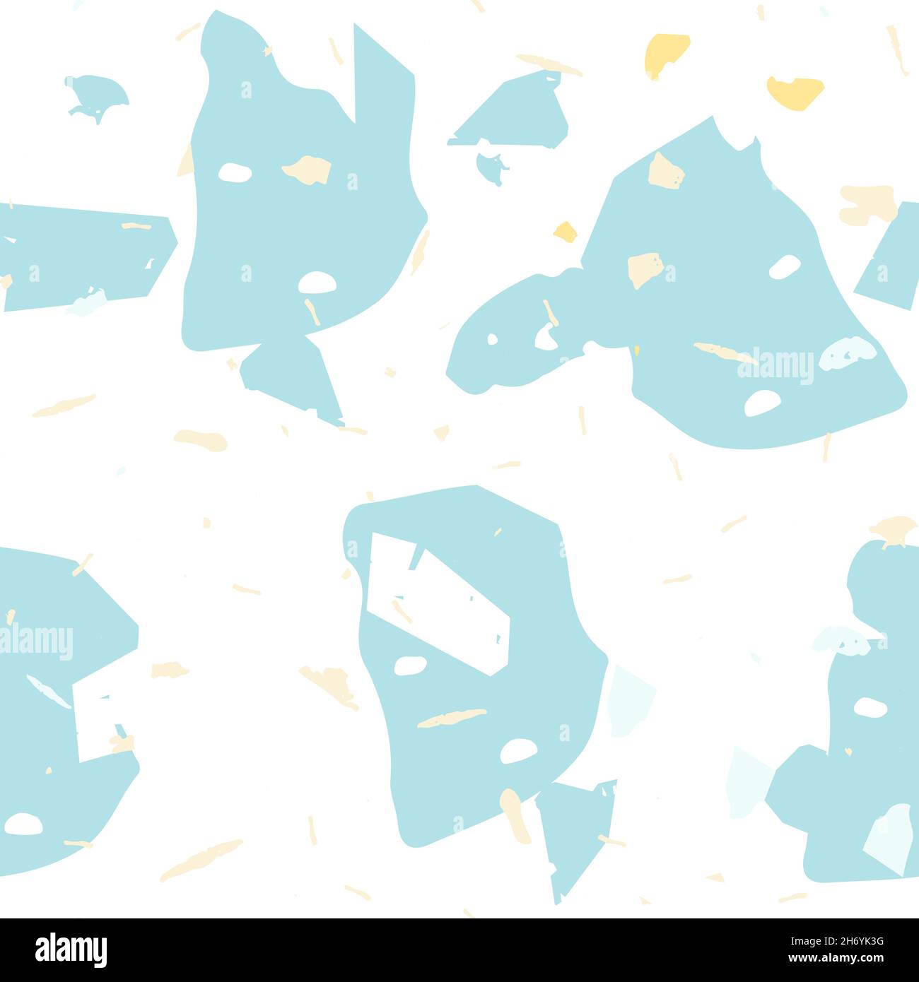 Terrazzo seamless pattern. Blue classic flooring texture. Terrazzo ...