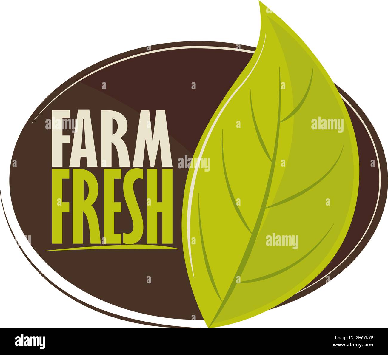 farm fresh organic label Stock Vector Image & Art - Alamy