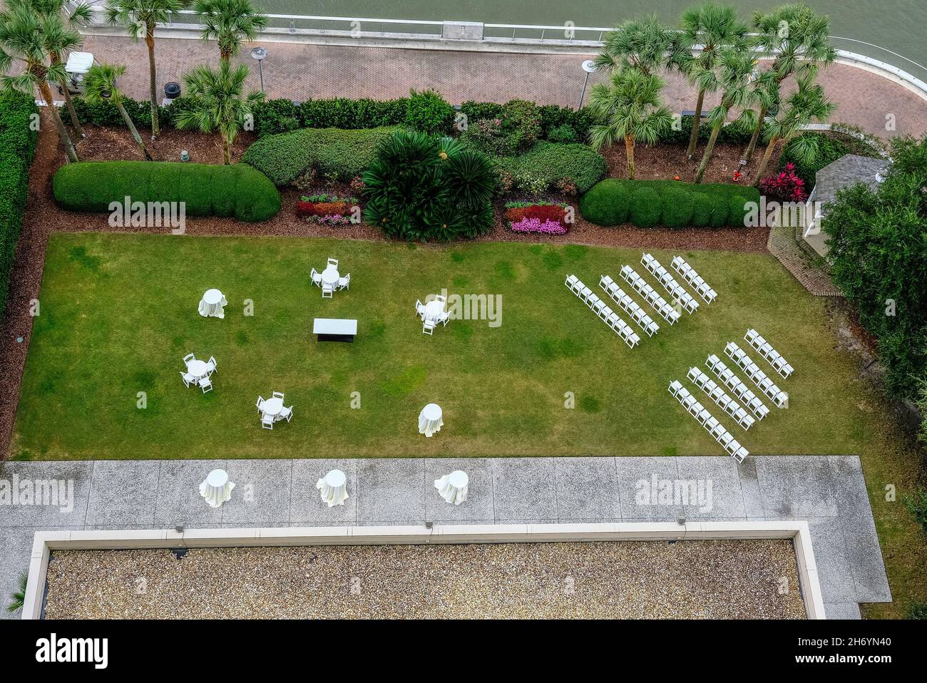 Setup for Wedding Ceremony Stock Photo