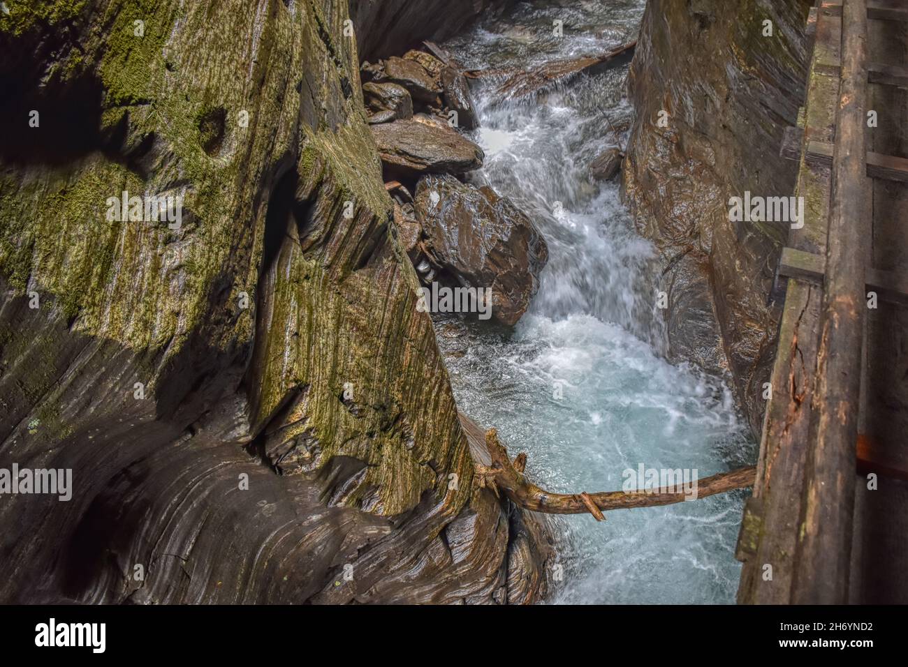 Raggaschlucht, Ragga Schlucht, Schlucht, Klamm, Mölltal, Flattach, Kärnten, Oberkärnten, Bach, Raggabach, Kreuzeck, Kreuzeckgruppe, eng, tief, steil, Stock Photo