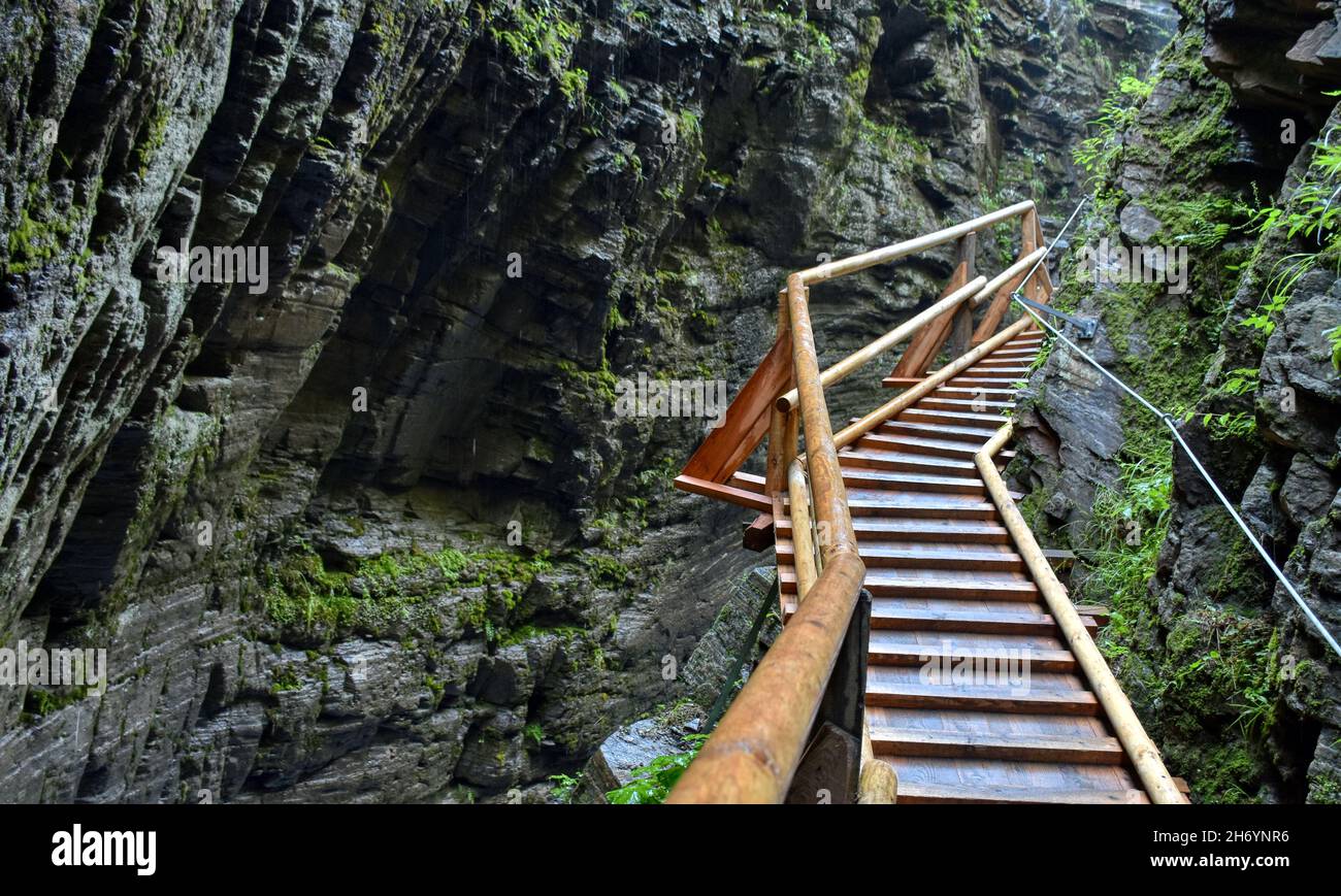 Raggaschlucht, Ragga Schlucht, Schlucht, Klamm, Mölltal, Flattach, Kärnten, Oberkärnten, Bach, Raggabach, Kreuzeck, Kreuzeckgruppe, eng, tief, steil, Stock Photo