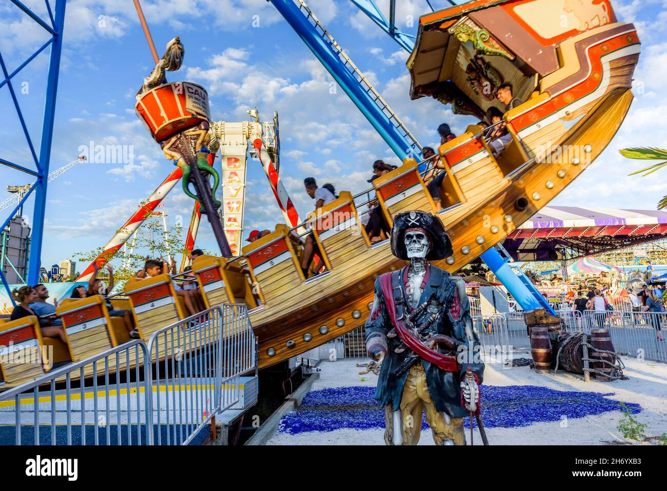 Pirate Ship ride at Playland Amusement Park, Vancouver, British Columbia,  Canada Stock Photo - Alamy