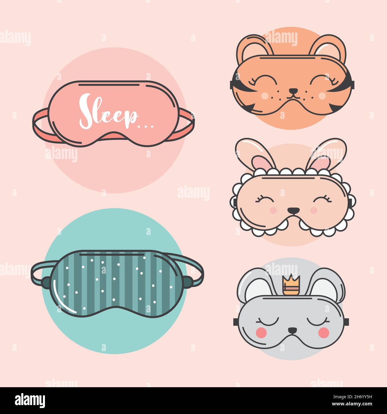 Cartoon sleeping mask Stock Vector Images - Alamy