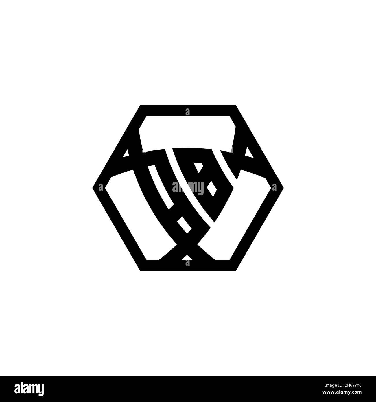 BB Monogram logo letter with triangle shield shape hexagonal rounded. Triangle monogram logo, shield monogram logo, triangle shield letter. Stock Vector