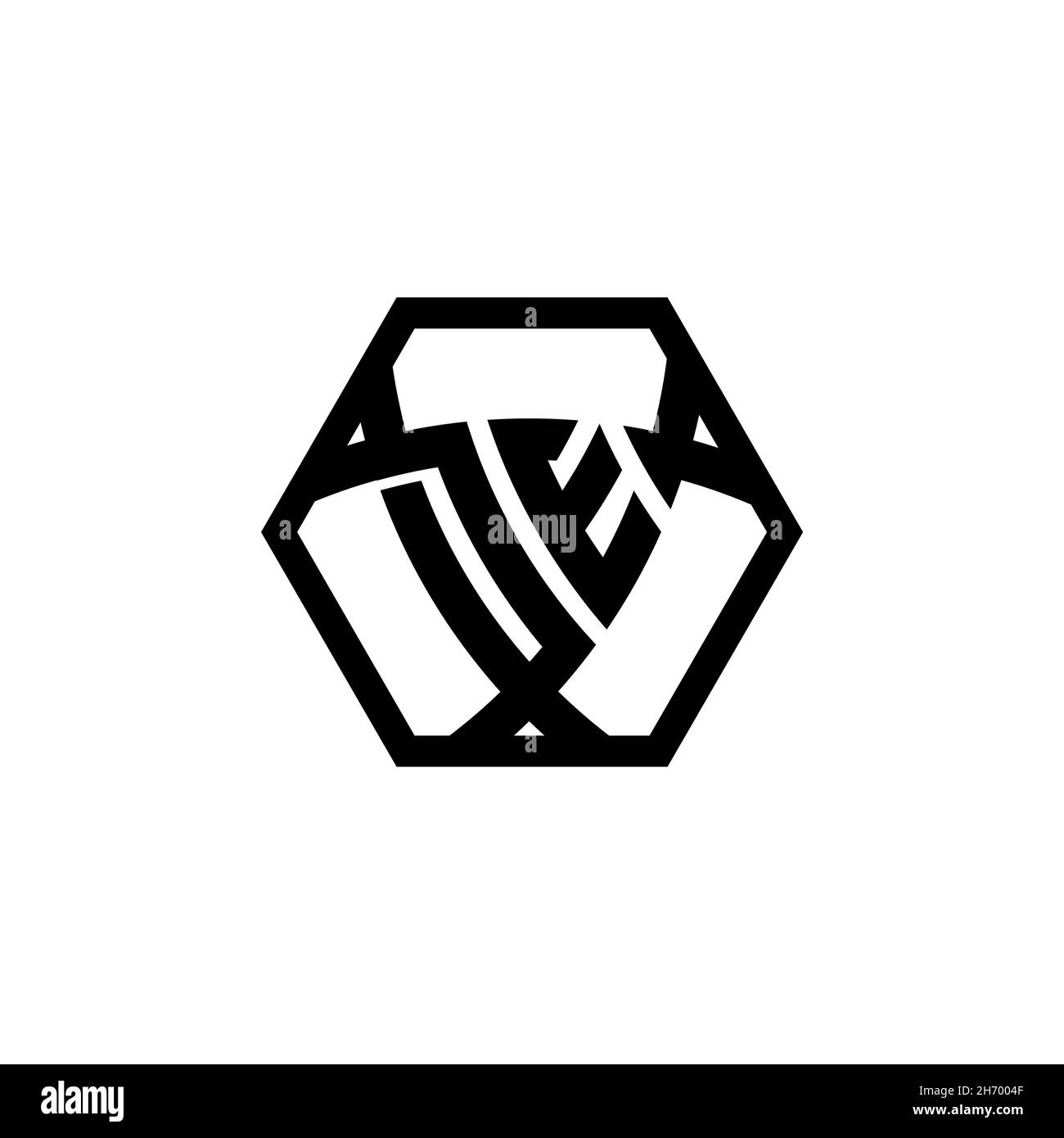 DE Monogram logo letter with triangle shield shape hexagonal rounded. Triangle monogram logo, shield monogram logo, triangle shield letter. Stock Vector