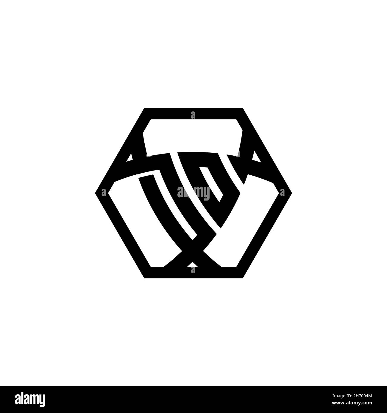 DO Monogram logo letter with triangle shield shape hexagonal rounded. Triangle monogram logo, shield monogram logo, triangle shield letter. Stock Vector