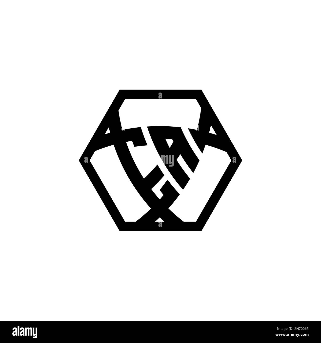 EA Monogram logo letter with triangle shield shape hexagonal rounded. Triangle monogram logo, shield monogram logo, triangle shield letter. Stock Vector