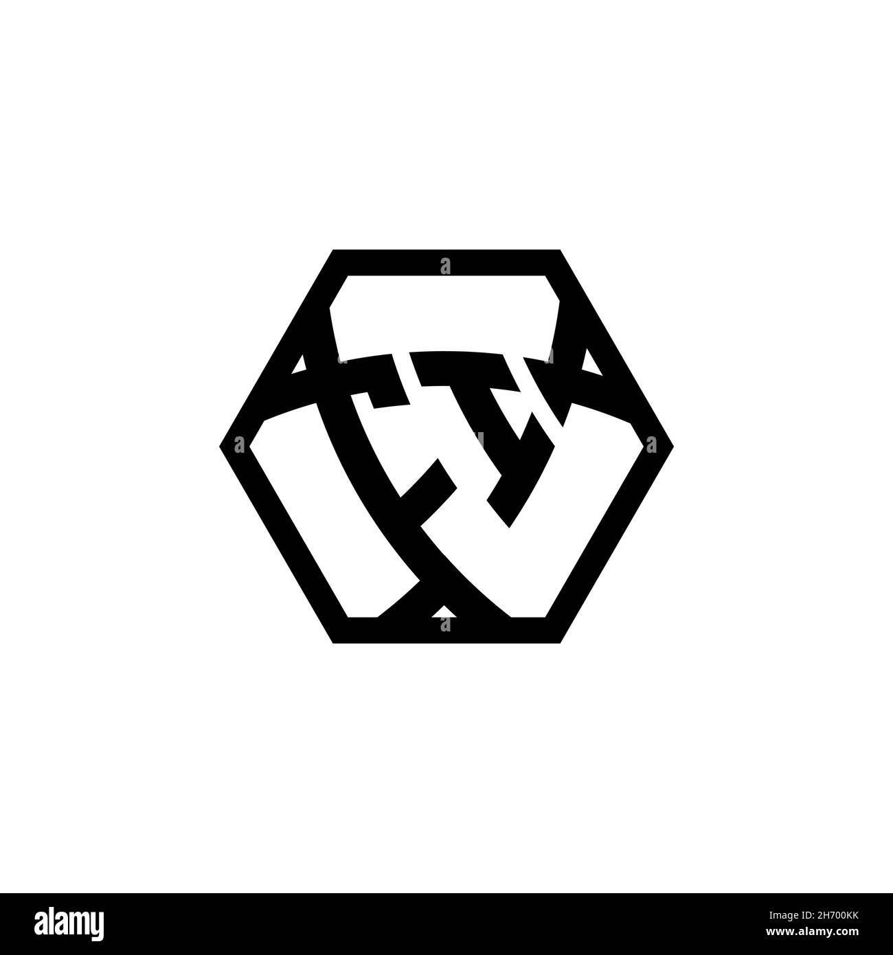 FI Monogram logo letter with triangle shield shape hexagonal rounded. Triangle monogram logo, shield monogram logo, triangle shield letter. Stock Vector