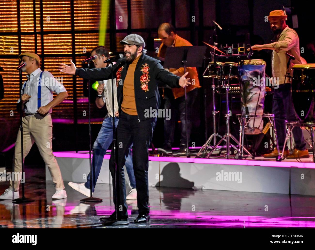 Nevada, United States. 18th Nov, 2021. Juan Luis Guerra performs onstage during the 22nd Latin Grammy Awards at the MGM Garden Arena in Las Vegas, Nevada on November 18, 2021. Photo by Jim Ruymen/UPI Credit: UPI/Alamy Live News Stock Photo