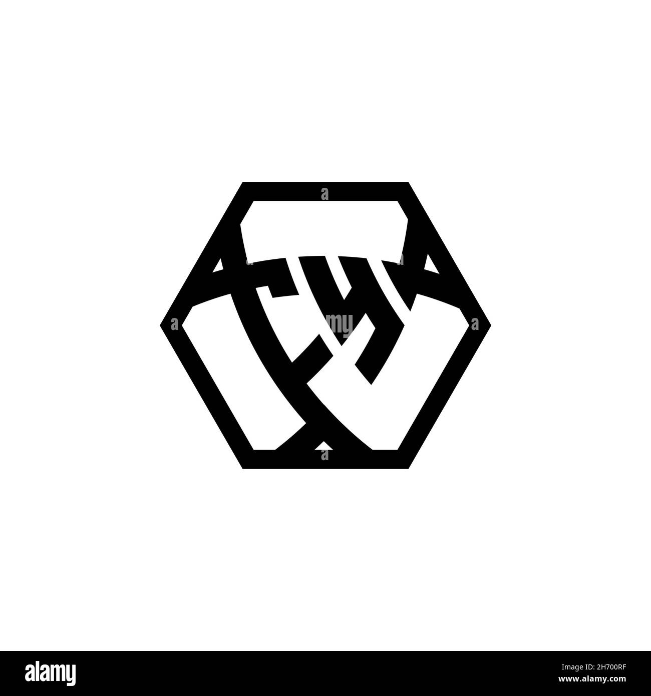 FY Monogram logo letter with triangle shield shape hexagonal rounded. Triangle monogram logo, shield monogram logo, triangle shield letter. Stock Vector