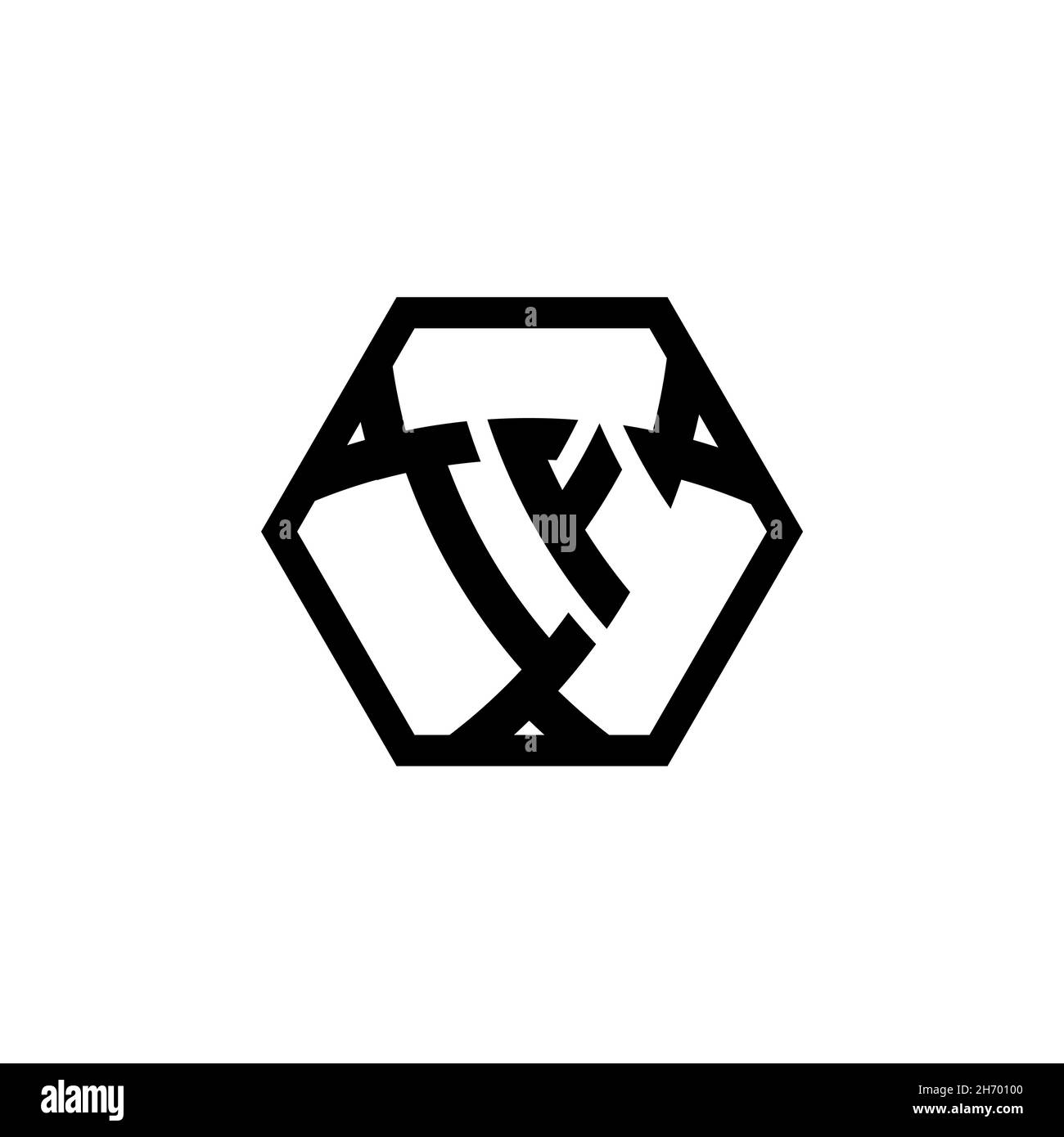 IF Monogram logo letter with triangle shield shape hexagonal rounded ...