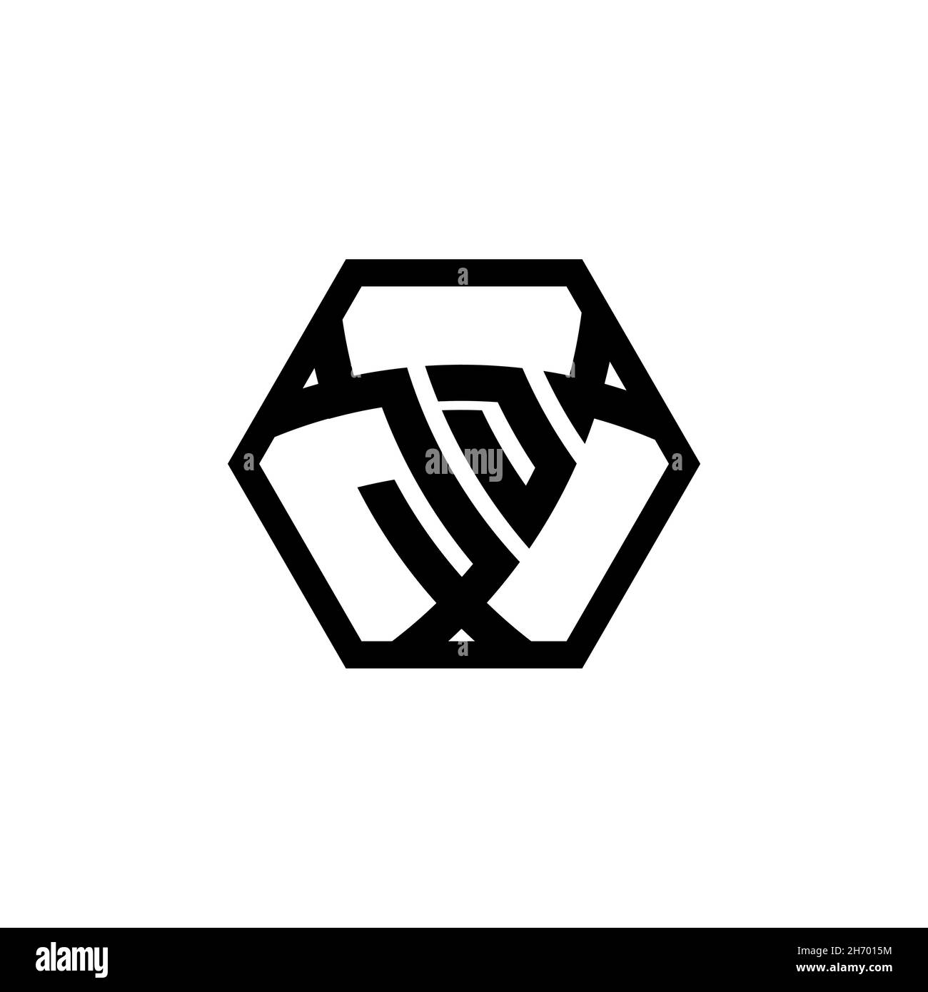 JD Monogram logo letter with triangle shield shape hexagonal rounded. Triangle monogram logo, shield monogram logo, triangle shield letter. Stock Vector