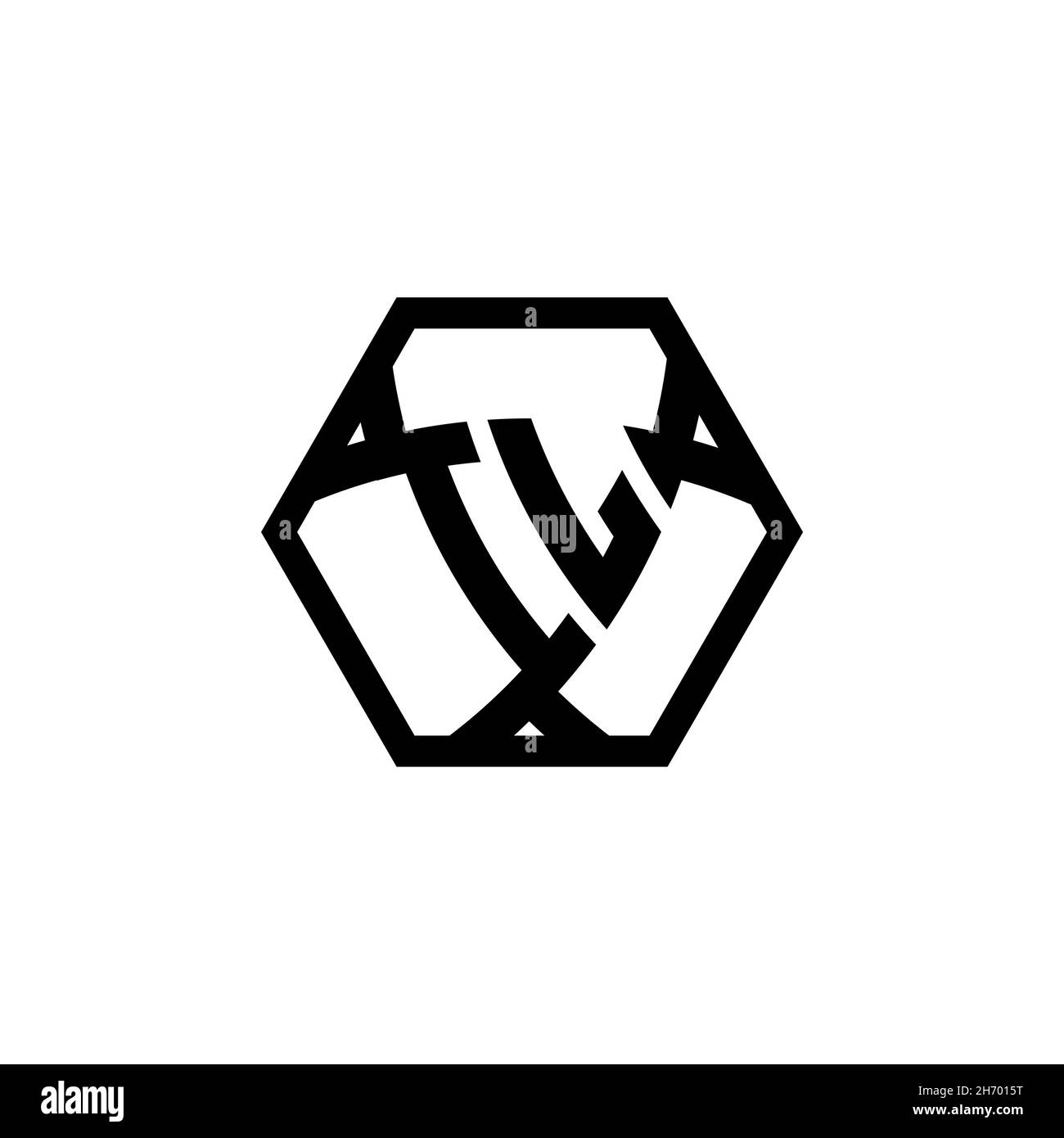 IL Monogram logo letter with triangle shield shape hexagonal rounded. Triangle monogram logo, shield monogram logo, triangle shield letter. Stock Vector