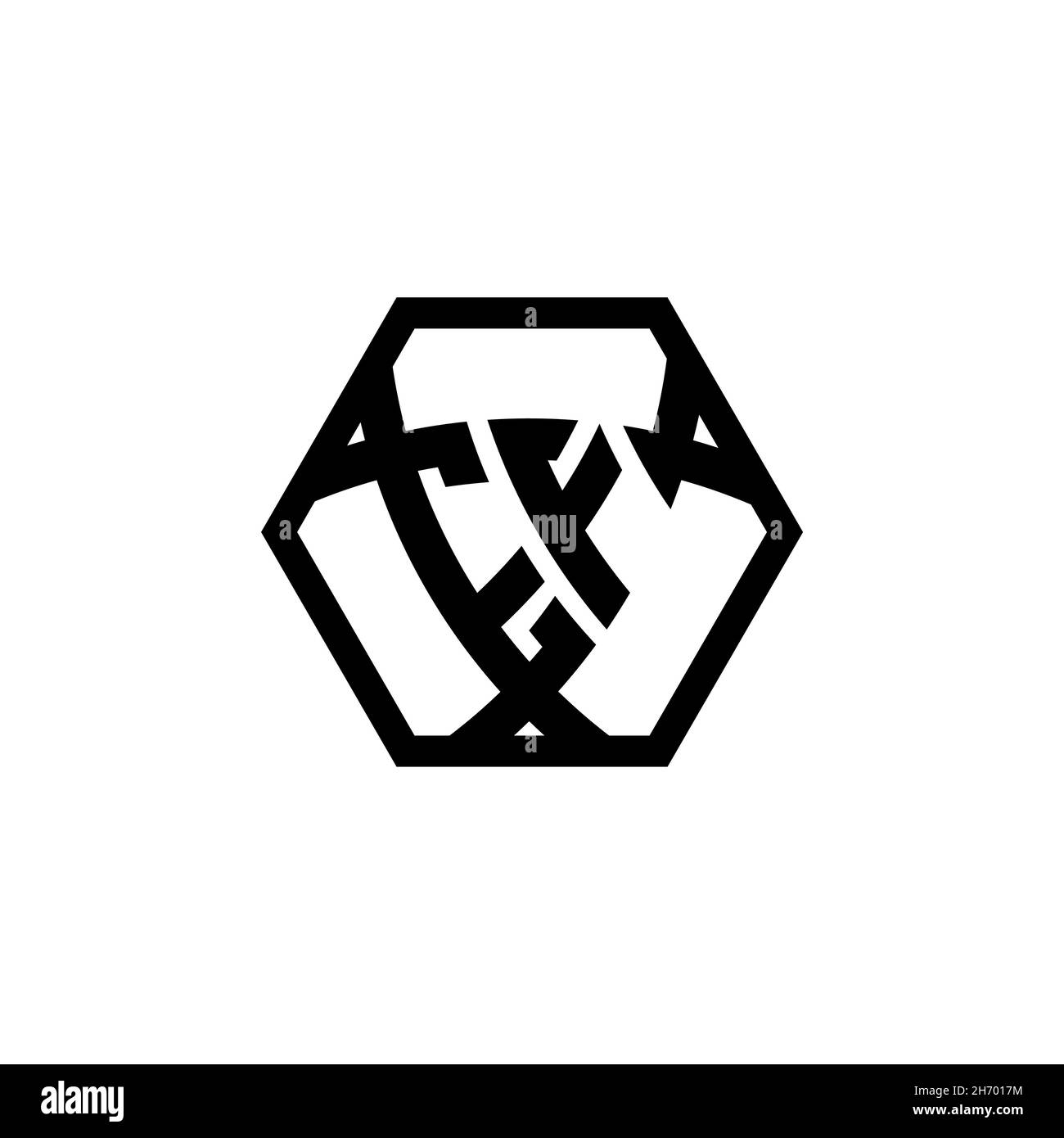 EF Monogram logo letter with triangle shield shape hexagonal rounded. Triangle monogram logo, shield monogram logo, triangle shield letter. Stock Vector