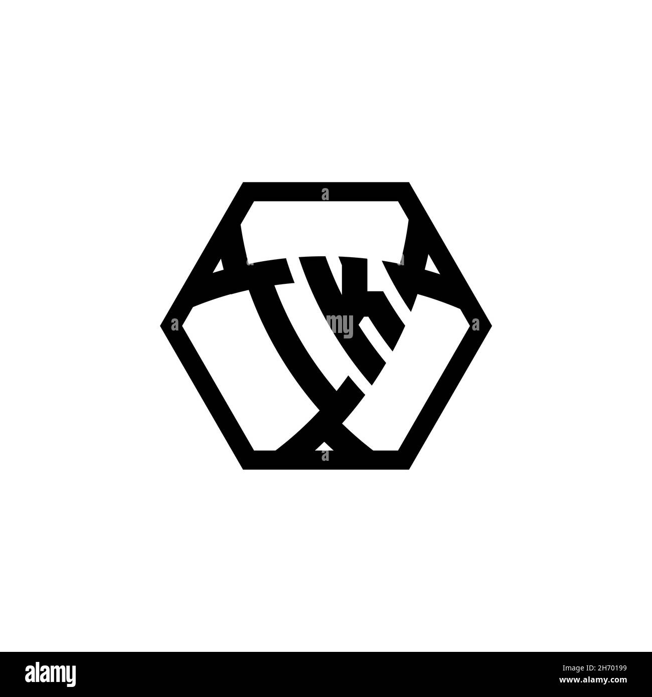 IK Monogram logo letter with triangle shield shape hexagonal rounded. Triangle monogram logo, shield monogram logo, triangle shield letter. Stock Vector