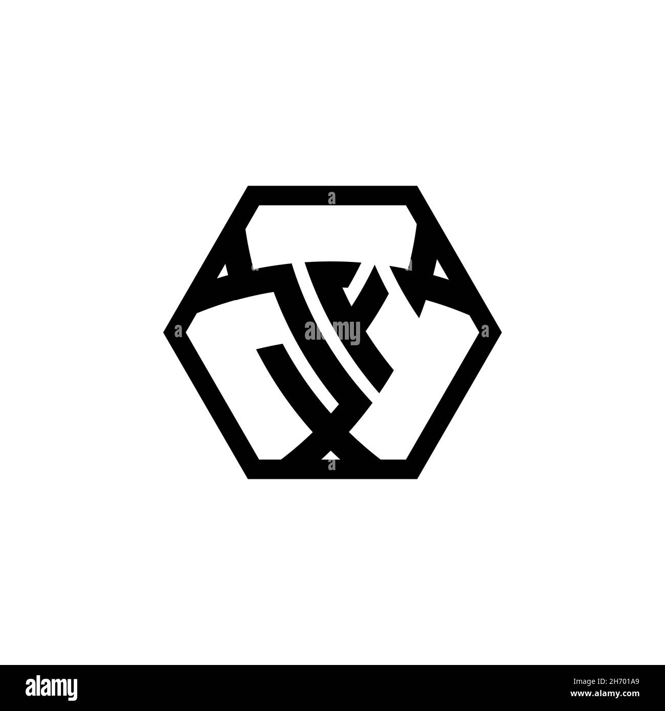 JF Monogram logo letter with triangle shield shape hexagonal rounded. Triangle monogram logo, shield monogram logo, triangle shield letter. Stock Vector