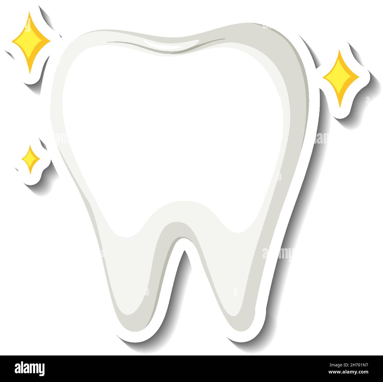 Isolated white tooth on white background illustration Stock Vector ...