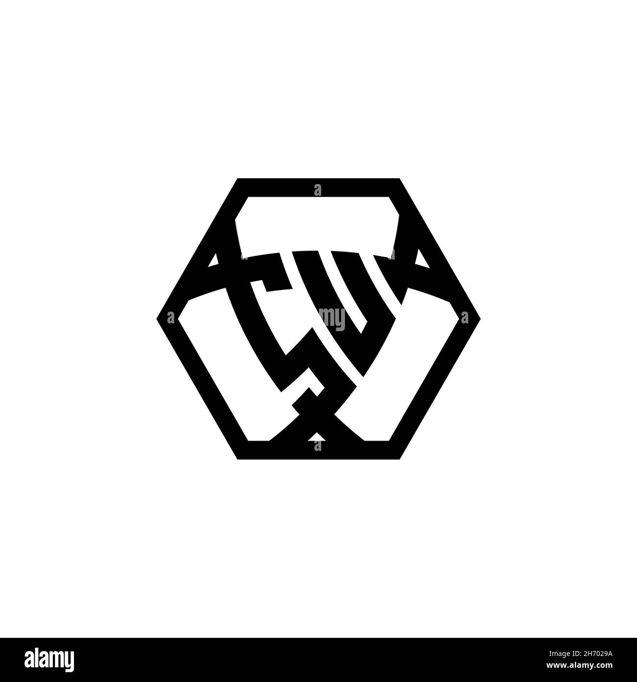 SU Monogram logo letter with triangle shield shape hexagonal rounded. Triangle monogram logo, shield monogram logo, triangle shield letter. Stock Vector