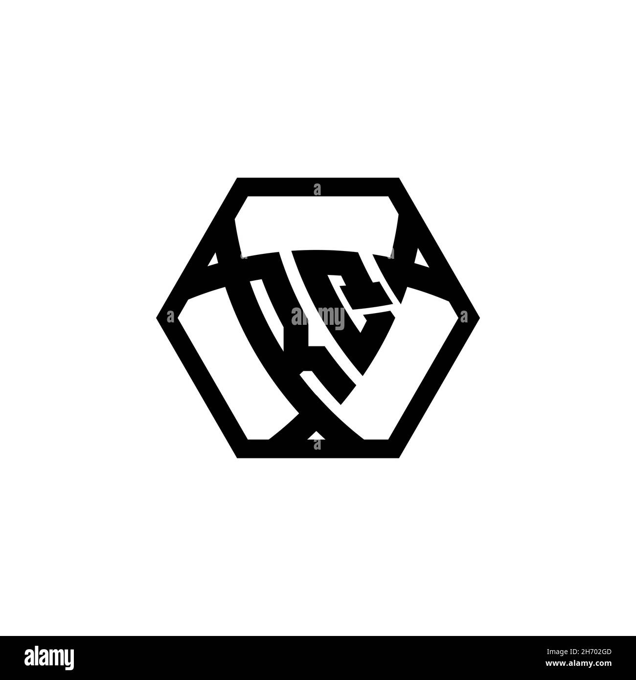 RQ Monogram logo letter with triangle shield shape hexagonal rounded. Triangle monogram logo, shield monogram logo, triangle shield letter. Stock Vector