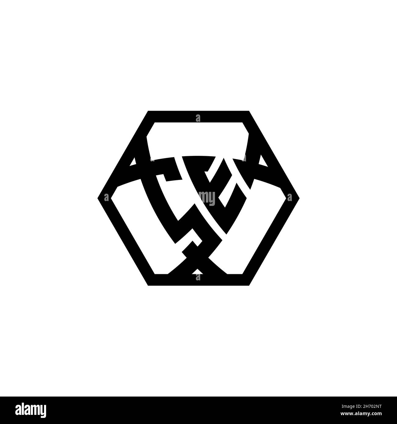 SE Monogram logo letter with triangle shield shape hexagonal rounded. Triangle monogram logo, shield monogram logo, triangle shield letter. Stock Vector