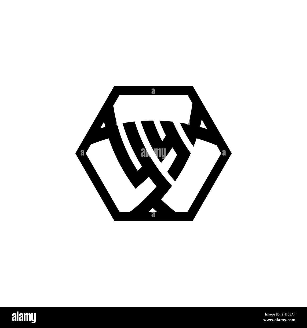 YY Monogram logo letter with triangle shield shape hexagonal rounded. Triangle monogram logo, shield monogram logo, triangle shield letter. Stock Vector