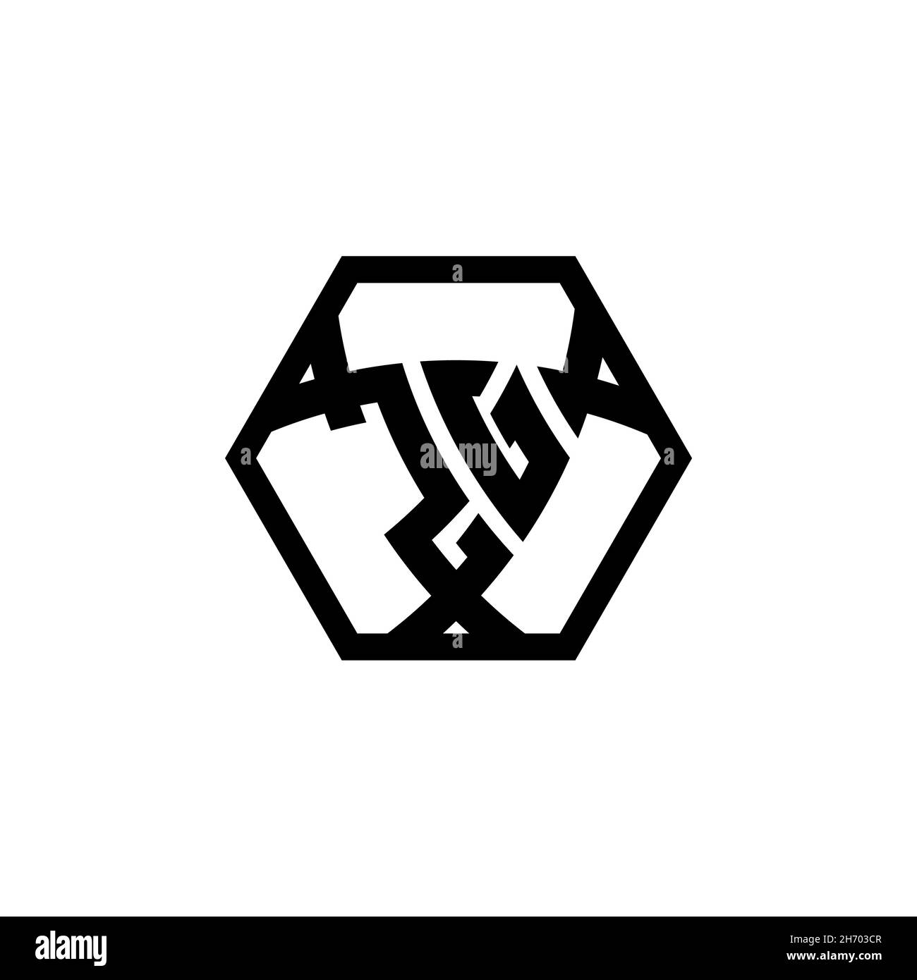 ZG Monogram logo letter with triangle shield shape hexagonal rounded. Triangle monogram logo, shield monogram logo, triangle shield letter. Stock Vector