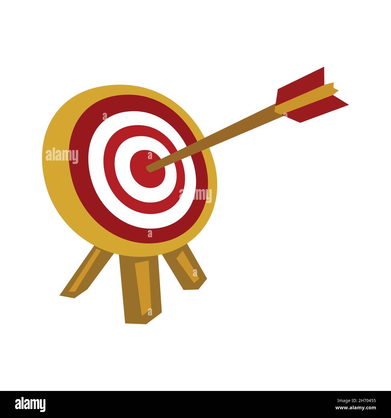 Target Concept Flat Vector Icon With Design Vector Illustration Stock ...