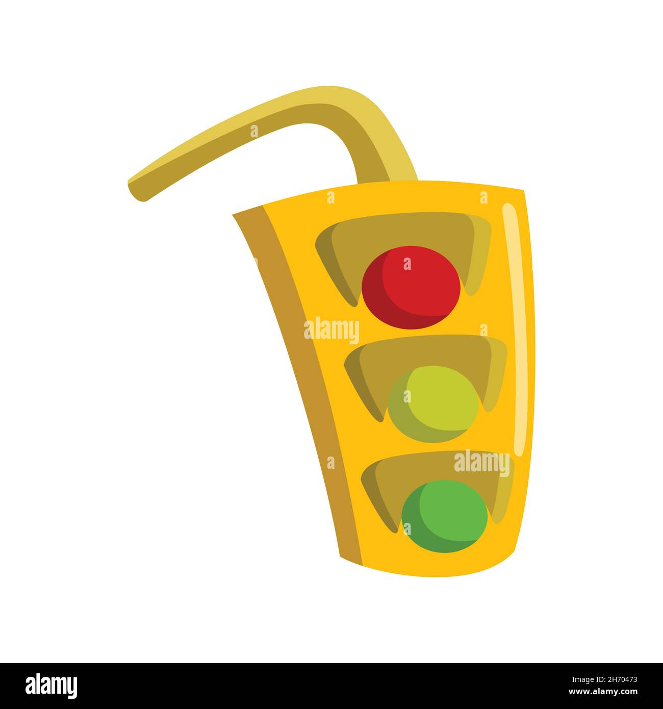 Traffic light flat vector illustration isolate on a white background ...