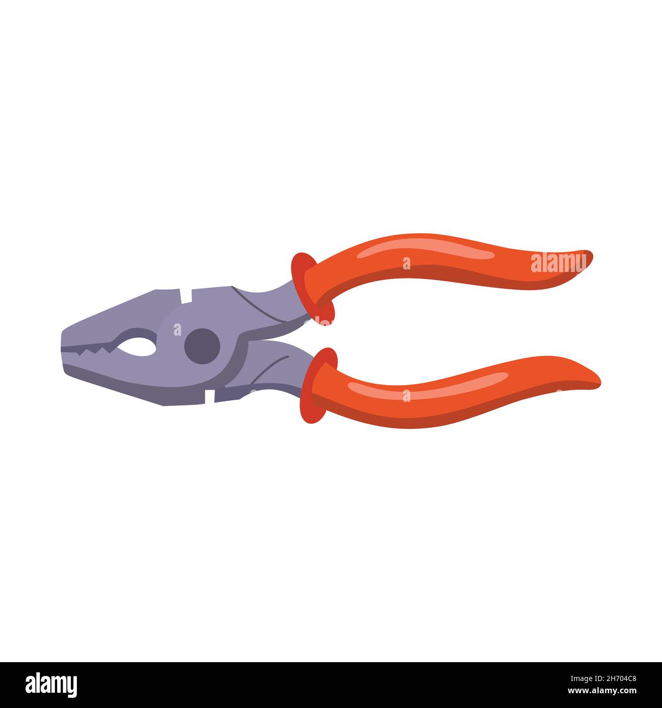Pliers icon. Simple flat logo of pliers on white background Vector