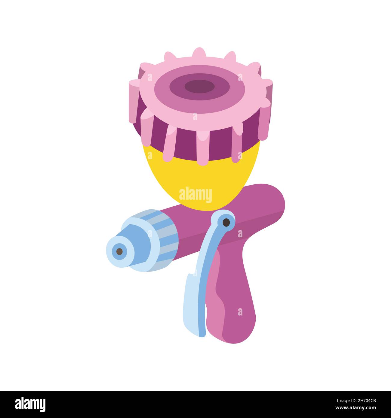 Spray gun Icon. Flat image isolated on white background Stock Vector