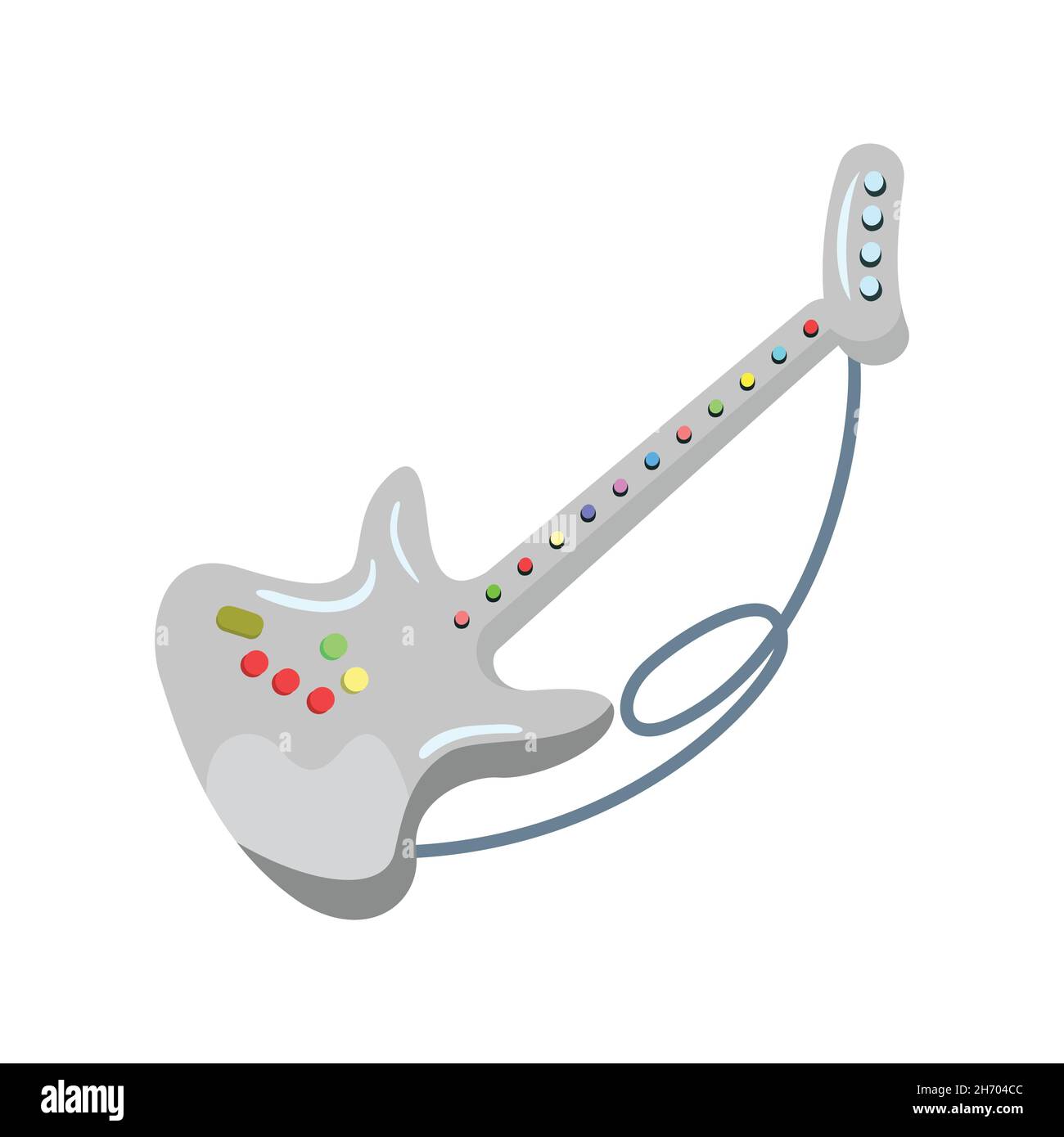 electric guitar toys. flat style vector illustration Stock Vector