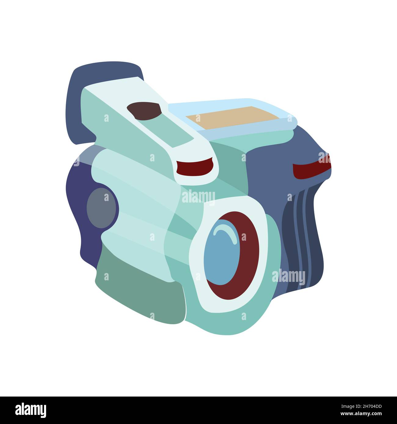 Video camera flat vector illustration isolate on a white background ...