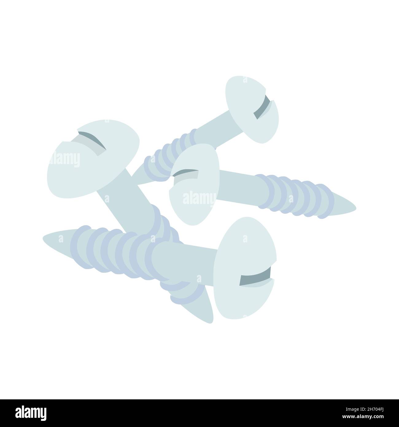 Flat metal four nails icon isolated on white background vector ...