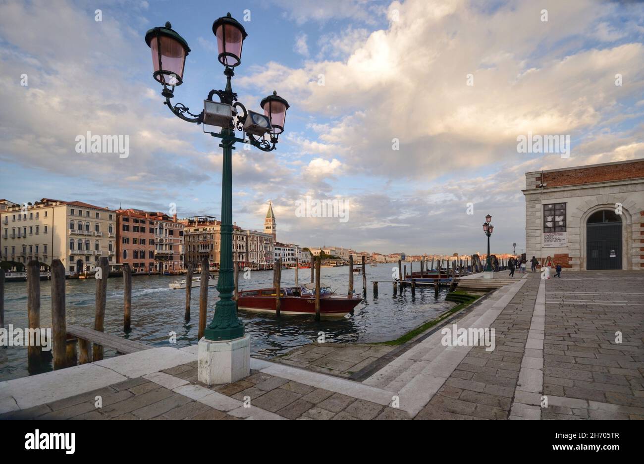 scenic view of Venice town in Punta della Dogana Stock Photo