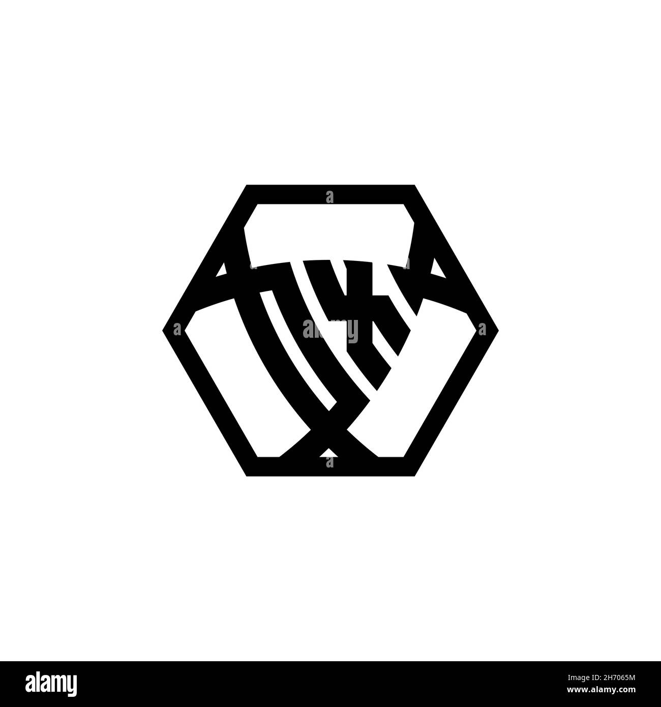 OX Monogram logo letter with triangle shield shape hexagonal rounded. Triangle monogram logo, shield monogram logo, triangle shield letter. Stock Vector