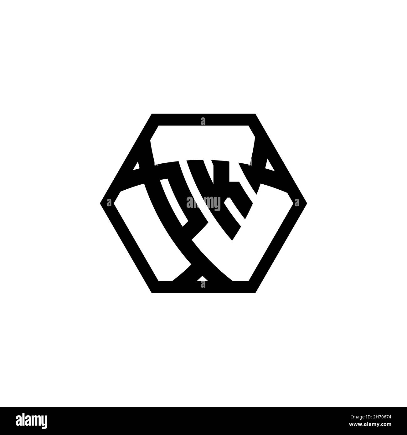 PK Monogram logo letter with triangle shield shape hexagonal rounded. Triangle monogram logo, shield monogram logo, triangle shield letter. Stock Vector