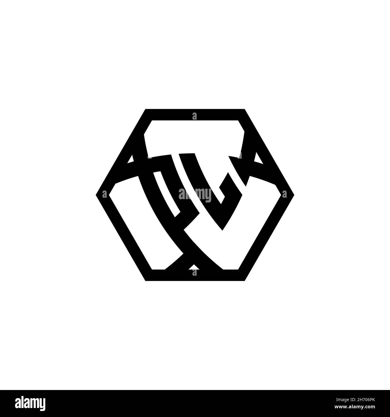 PL Monogram logo letter with triangle shield shape hexagonal rounded. Triangle monogram logo, shield monogram logo, triangle shield letter. Stock Vector