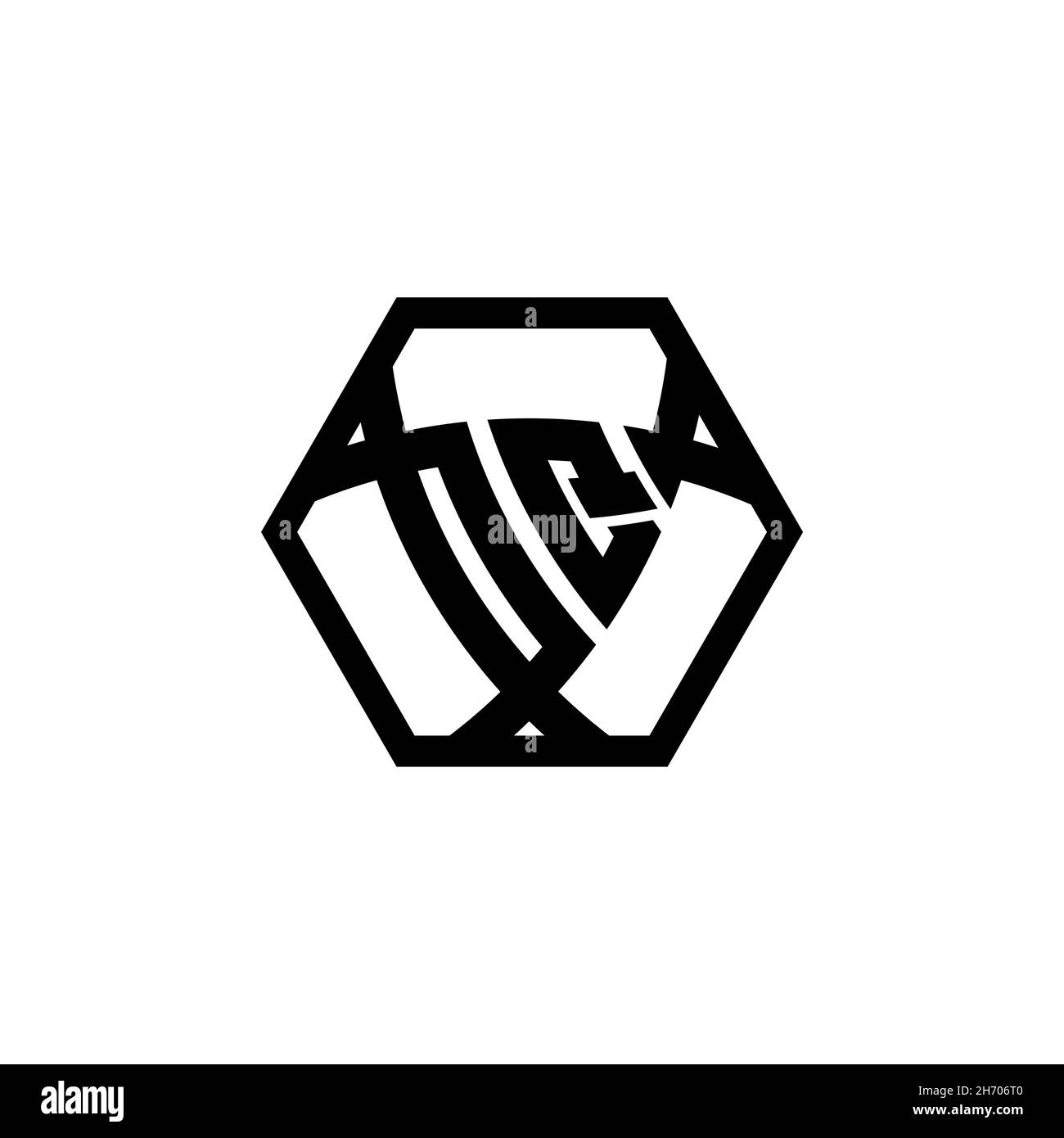 OQ Monogram logo letter with triangle shield shape hexagonal rounded. Triangle monogram logo, shield monogram logo, triangle shield letter. Stock Vector