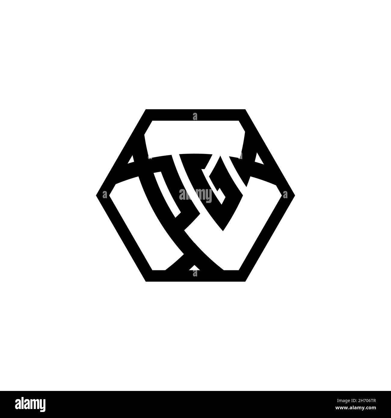 PG Monogram logo letter with triangle shield shape hexagonal rounded. Triangle monogram logo, shield monogram logo, triangle shield letter. Stock Vector