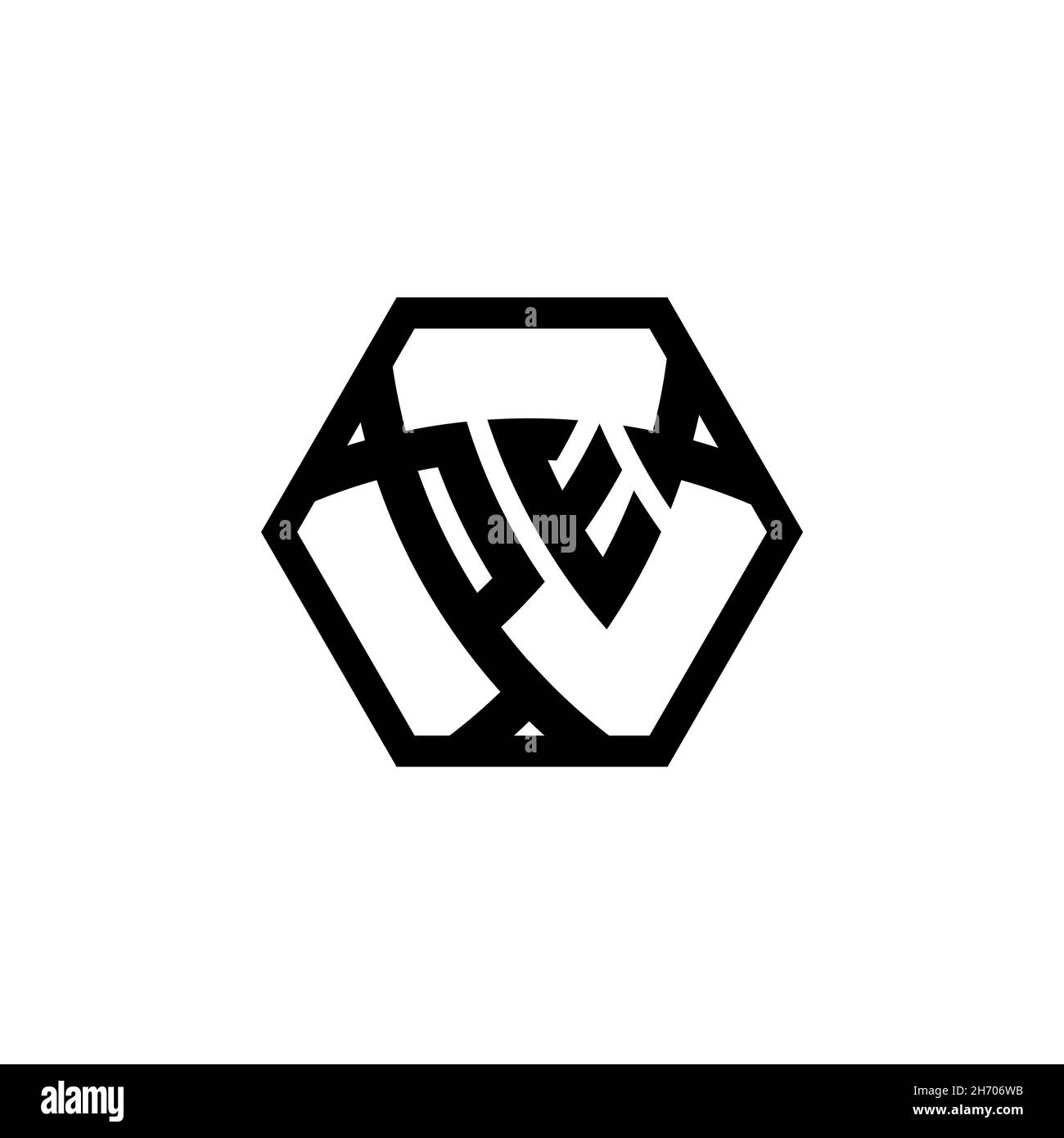 PE Monogram logo letter with triangle shield shape hexagonal rounded. Triangle monogram logo, shield monogram logo, triangle shield letter. Stock Vector