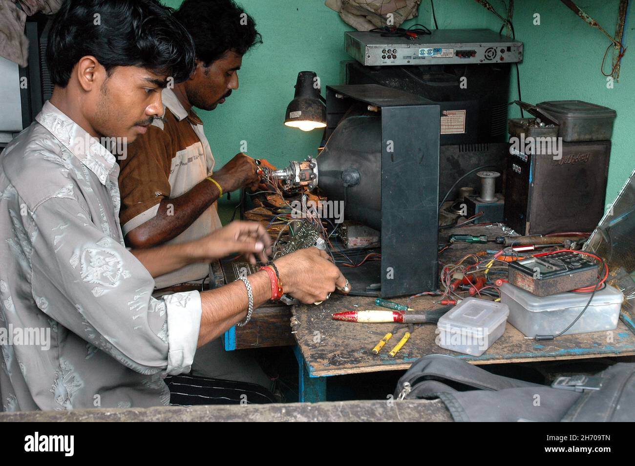 A phone repair shop. India Stock Photo Alamy