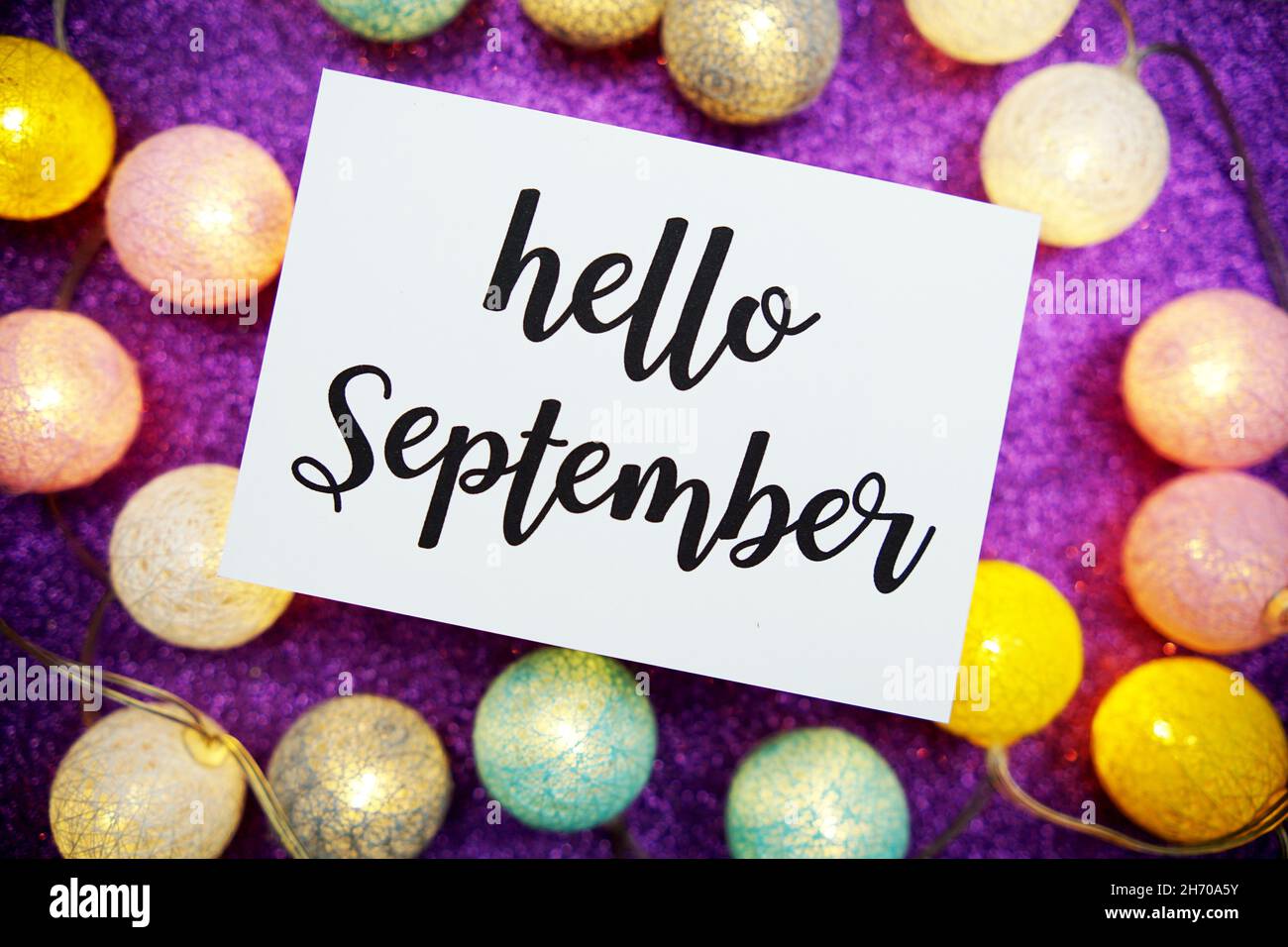 Calendar september top view hi-res stock photography and images - Alamy