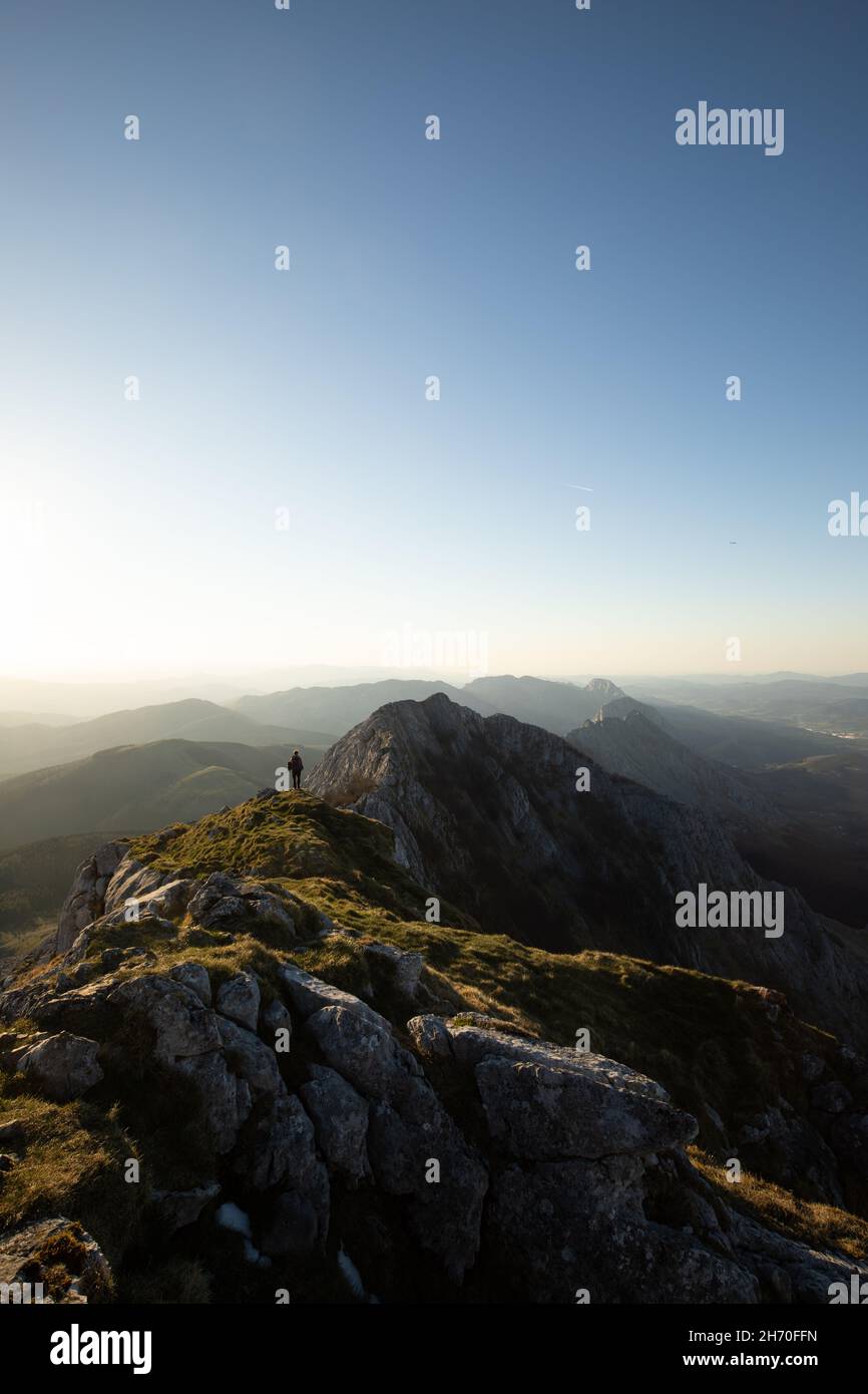 Vertical shot mountain hiker hi-res stock photography and images - Alamy