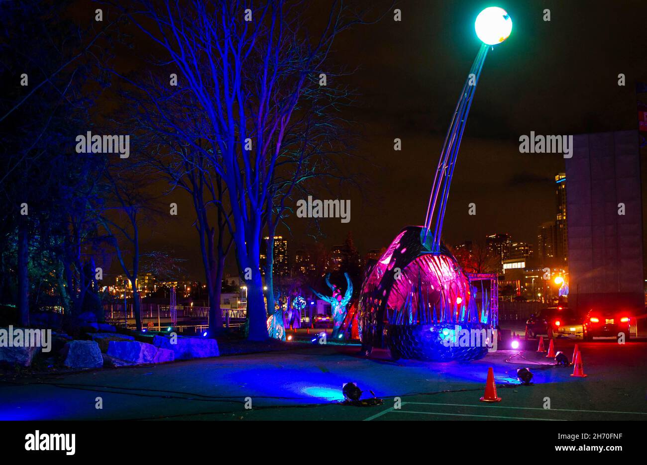 Toronto Nov 12 16th Jan 22 The Illuminated Art Installation Anglerfish Is Seen During The Snow Magic Show In Toronto Canada On Nov 18 21 Featuring 18 Fantastical Artworks This Immersive Drive Thru