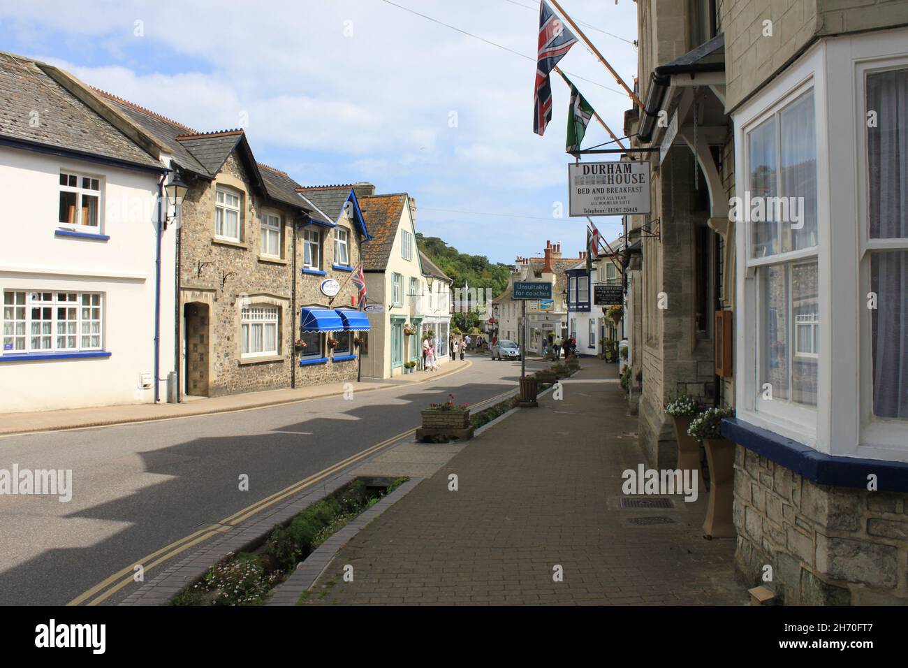 Durham House Hotel. High street. The England south west coast path