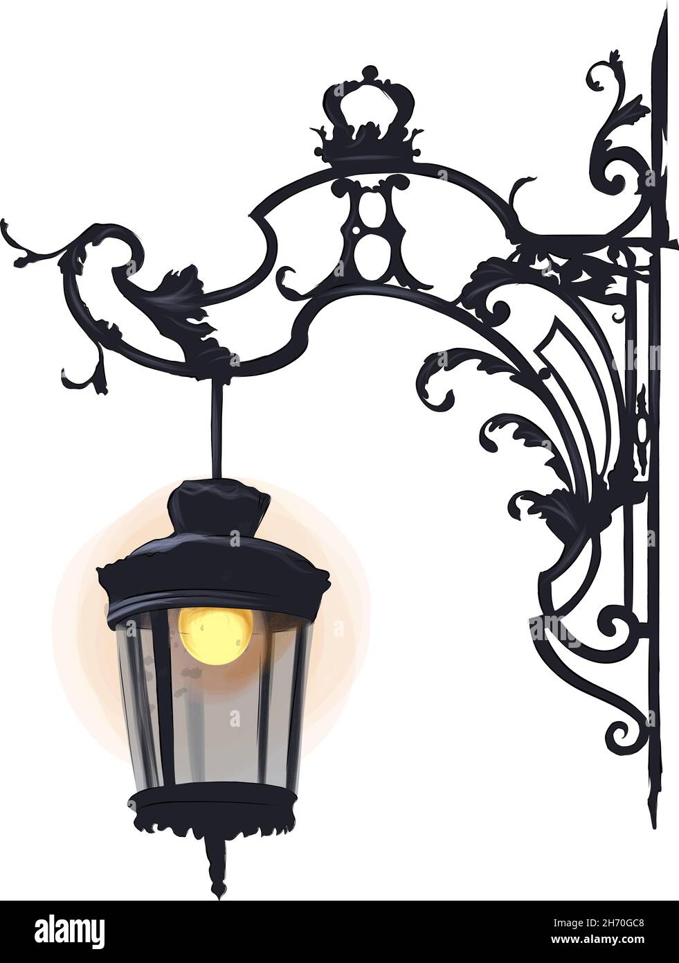 Street Lamp Candlestick From Multicolored Paints Splash Of Watercolor street-lamp-candlestick-from-multicolored-paints-splash-of-watercolor