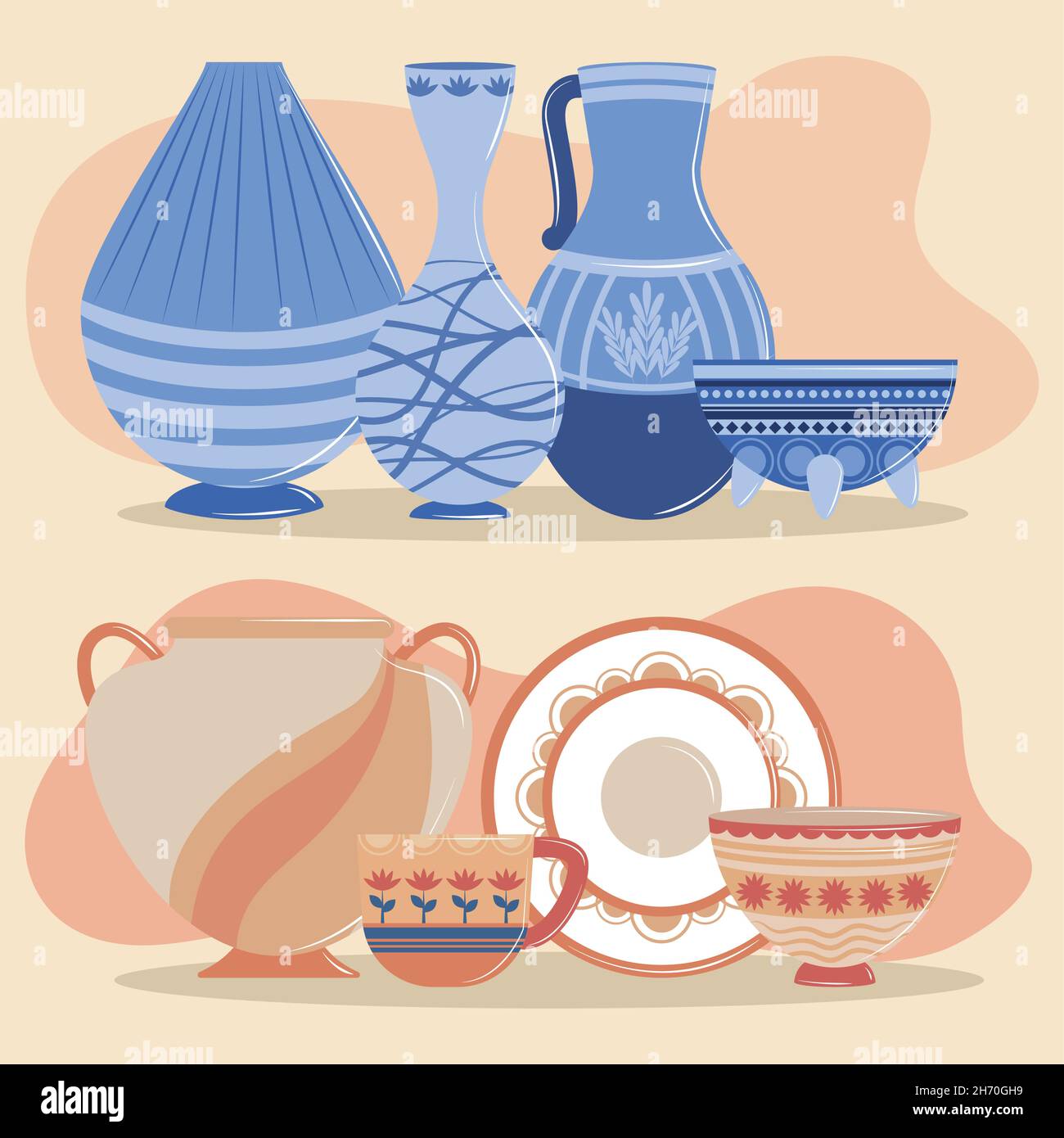 vases and amphora Stock Vector Image & Art Alamy