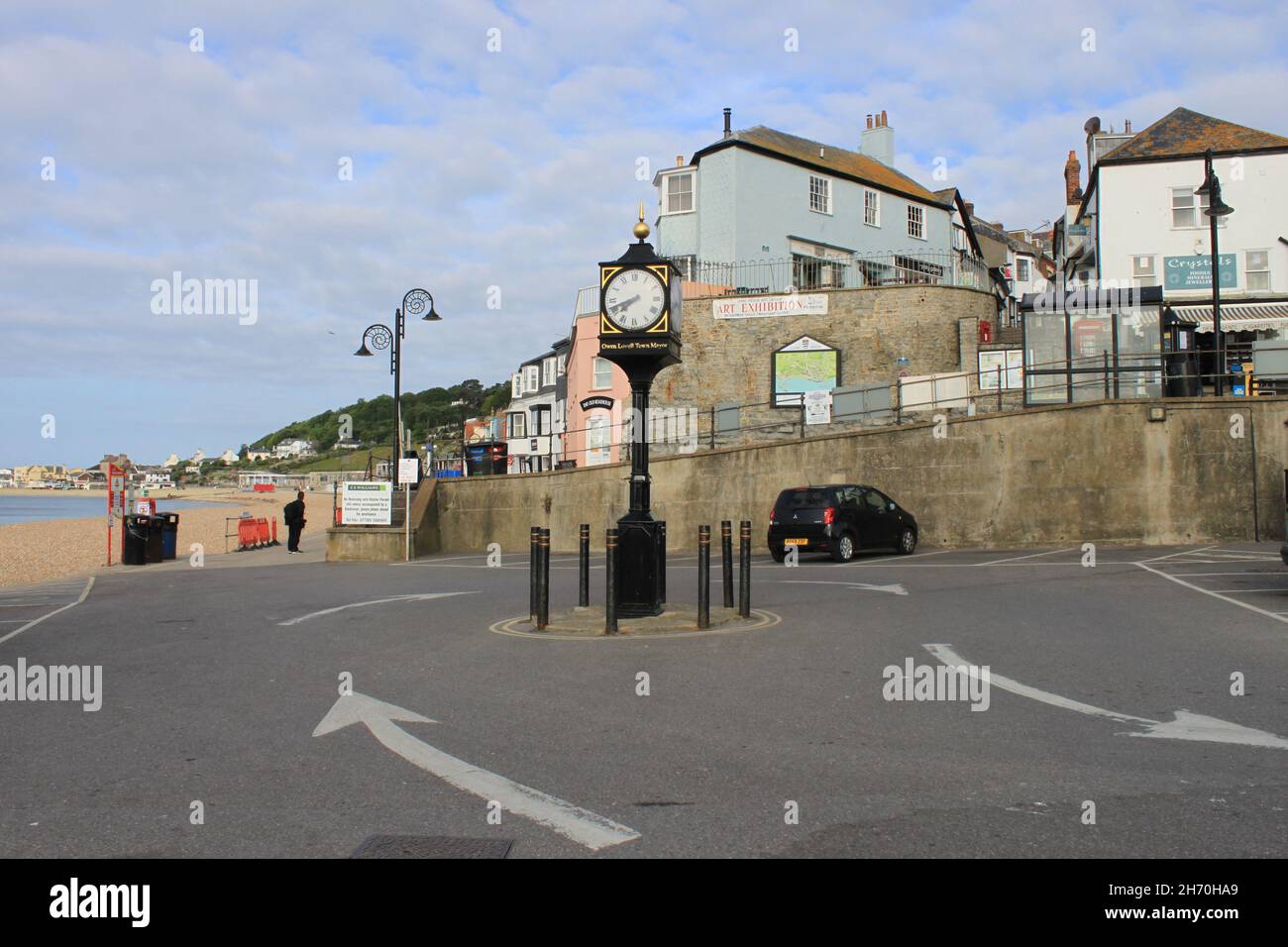 Lyme Regis Clock Tower. Monmouth Beach. Jurassic Coast. The England