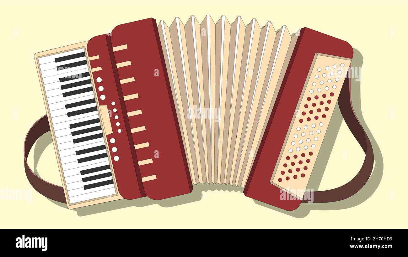 Accordion vector Stock Vector