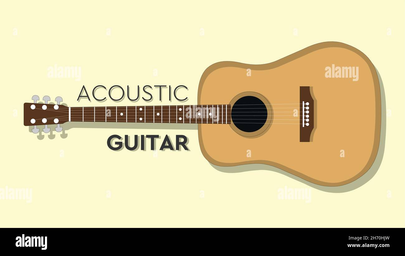 Acoustic Guitar Vector Stock Vector